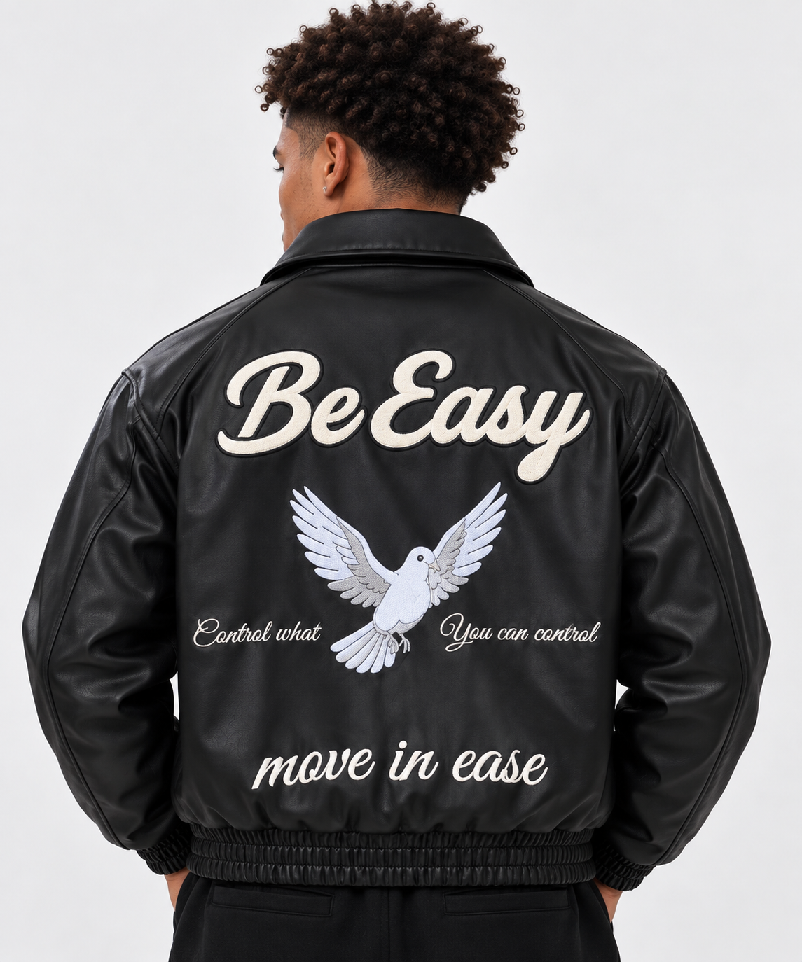 BE EASY VARSITY JACKET